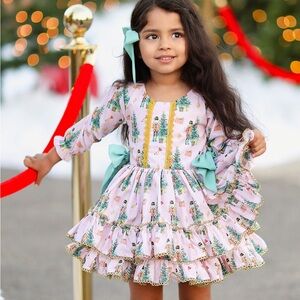 Charming Pink Nutcracker Kids Dress